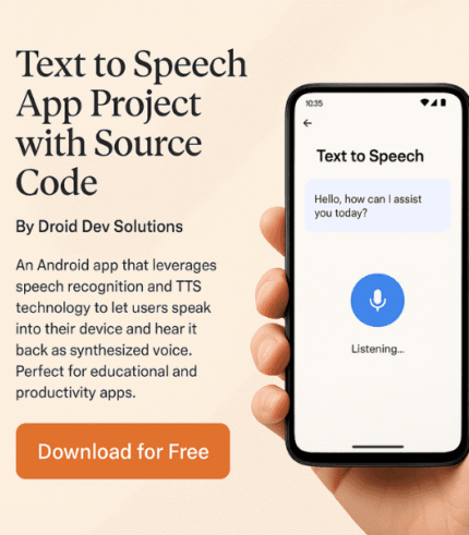 Text to Speech App Project with Source code