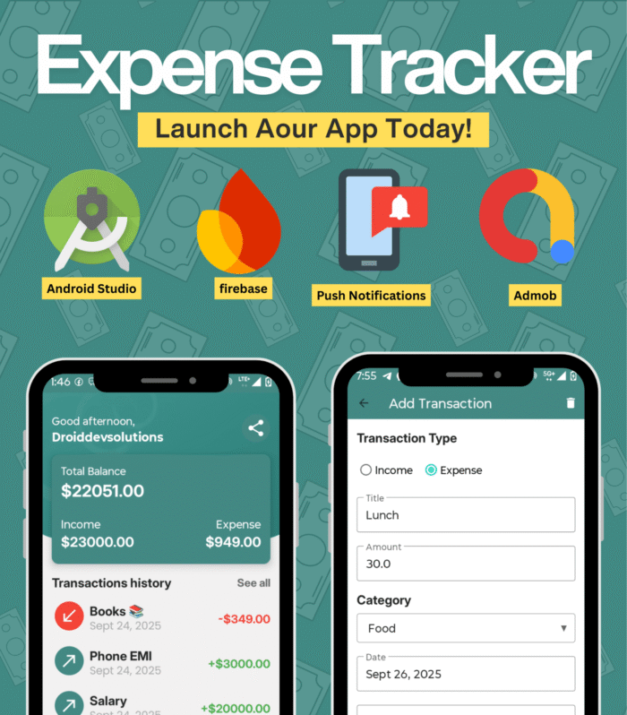Ultimate Expense Tracker Android App Source Code - Firebase & AdMob ...